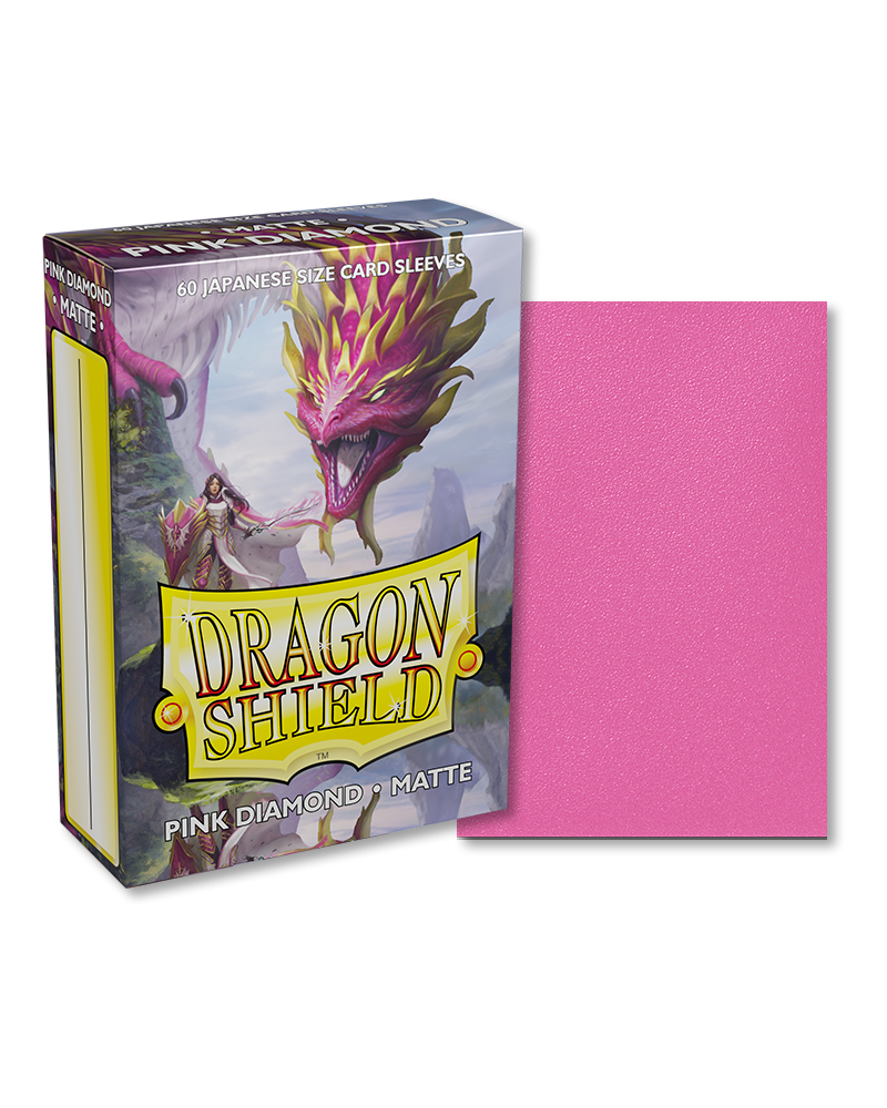 Bustine Protettive Dragon Shield - Diamond Pink - Matte Sleeves - Japanese Size Immagine principale del prodotto