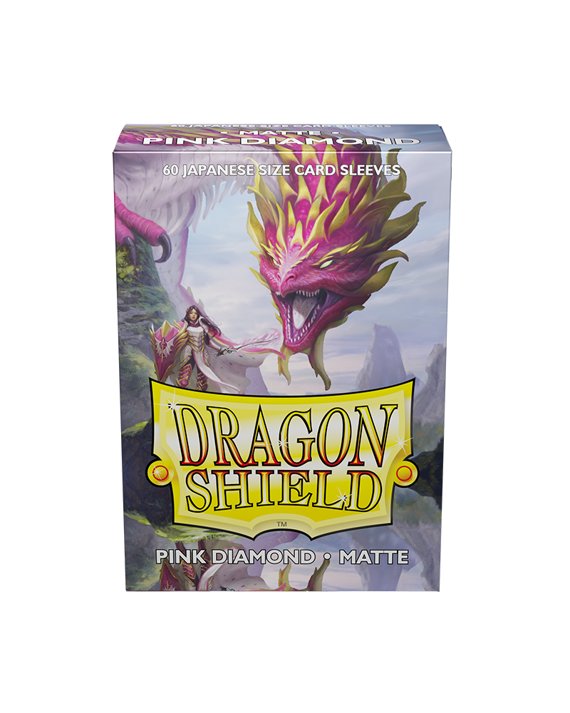 Bustine Protettive Dragon Shield - Diamond Pink - Matte Sleeves - Japanese Size
