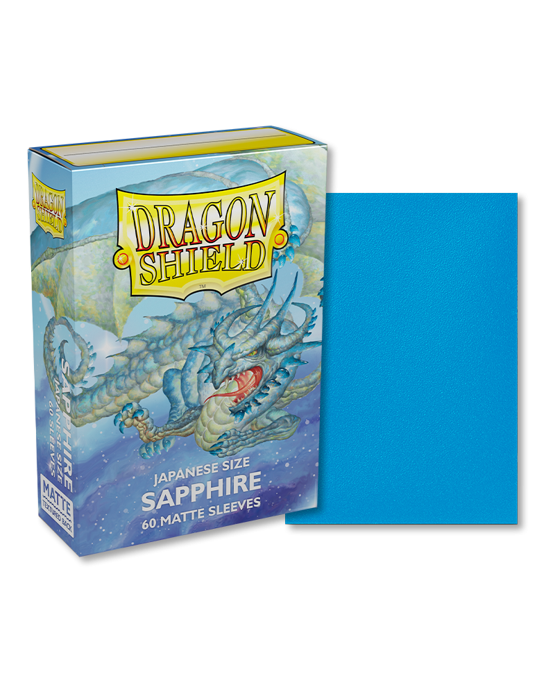 Bustine Protettive Dragon Shield - Sapphire - Matte Sleeves - Japanese Size Immagine principale del prodotto