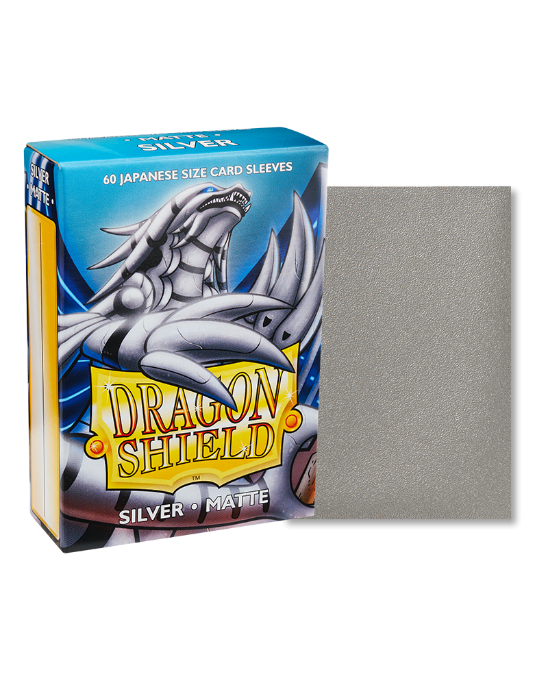 Bustine Protettive Dragon Shield - Silver - Matte Sleeves - Japanese Size Immagine principale del prodotto