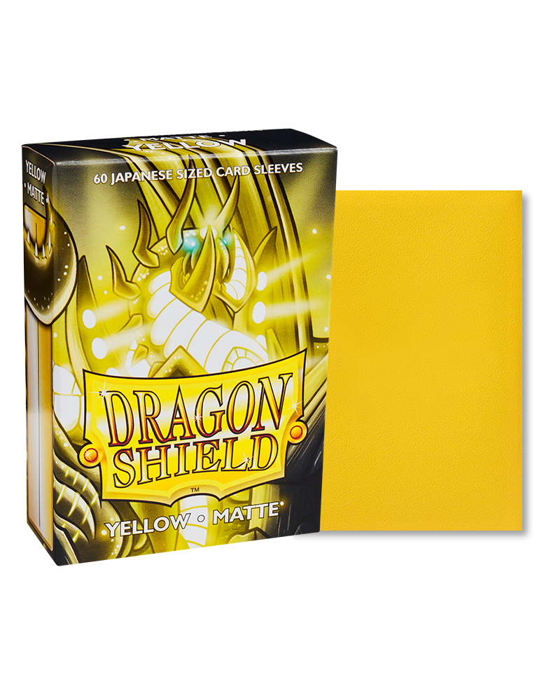 Bustine Protettive Dragon Shield - Yellow - Matte Sleeves - Japanese Size Immagine principale del prodotto