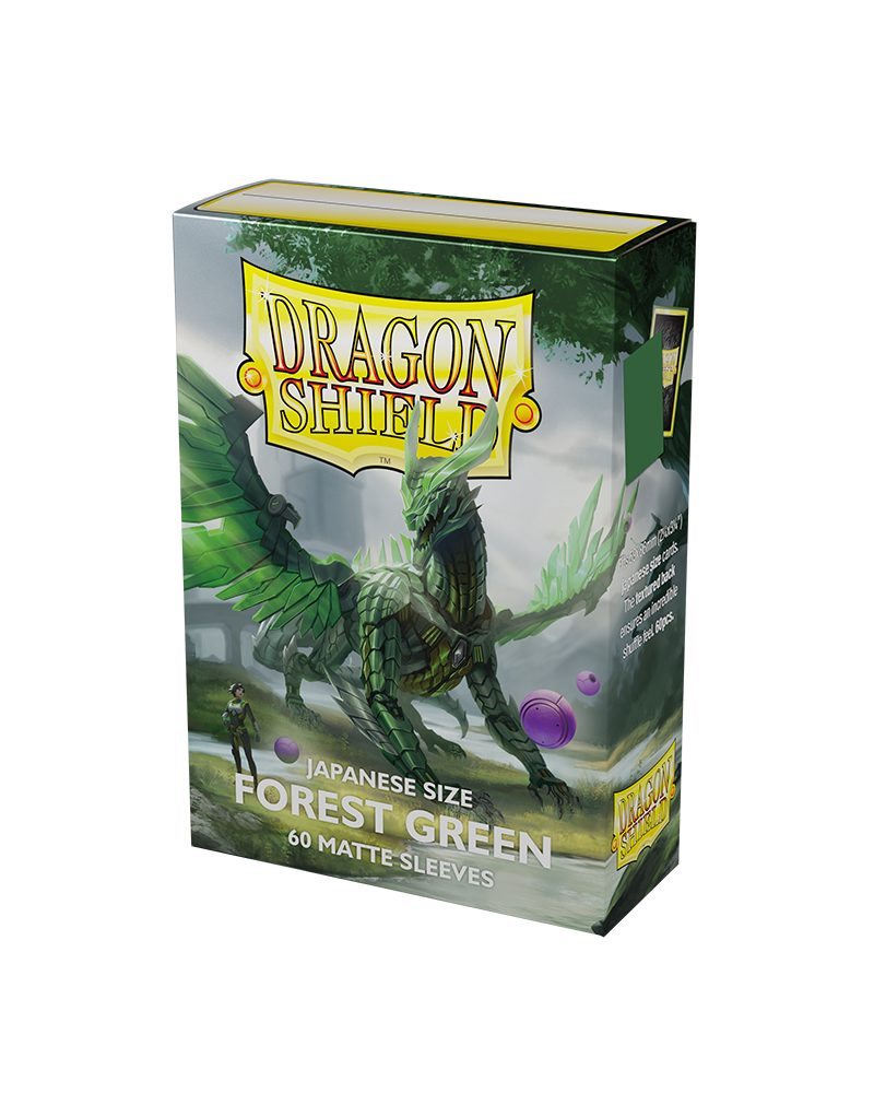 Bustine Protettive Dragon Shield - Forest Green - Matte Sleeves - Japanese Size