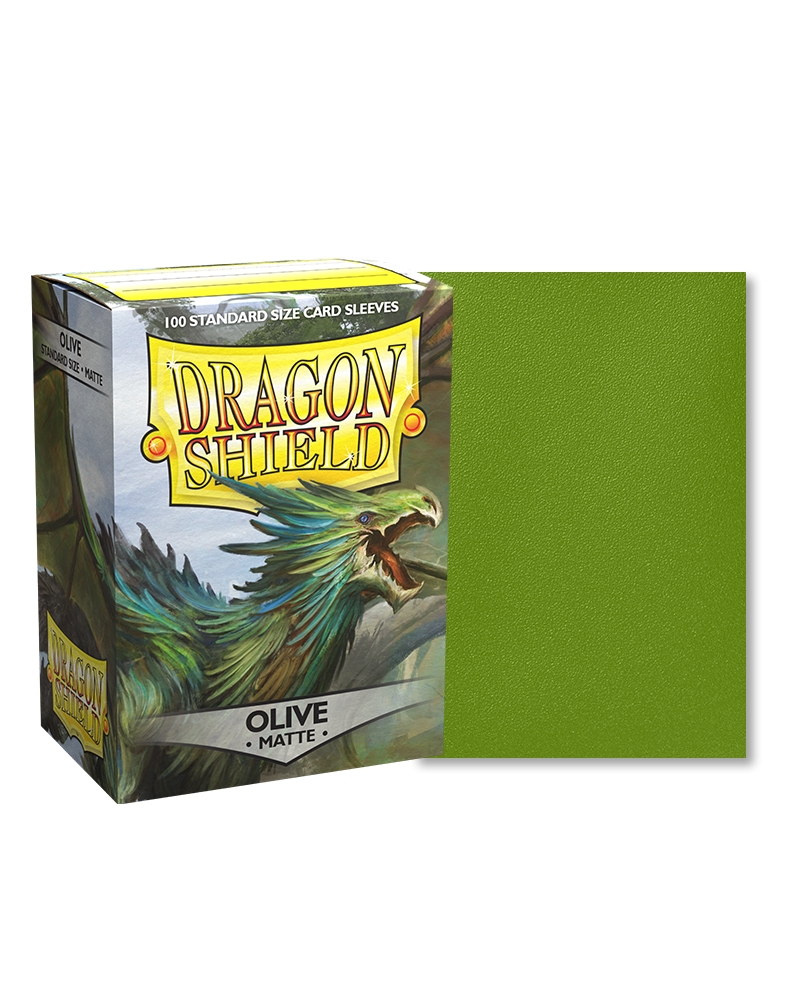 Bustine Protettive Dragon Shield - Olive - Matte Sleeves - Standard Size Immagine principale del prodotto