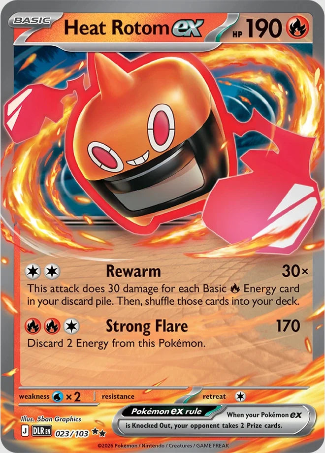 Immagine di riferimento in inglese — carta in vendita in italiano: Heat Rotom ex — DLR 023/103 — Bill’s Archive