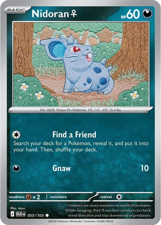 Immagine di riferimento in inglese — carta in vendita in italiano: Nidoran ♀ — DLR 055/103 — Bill’s Archive Immagine principale del prodotto