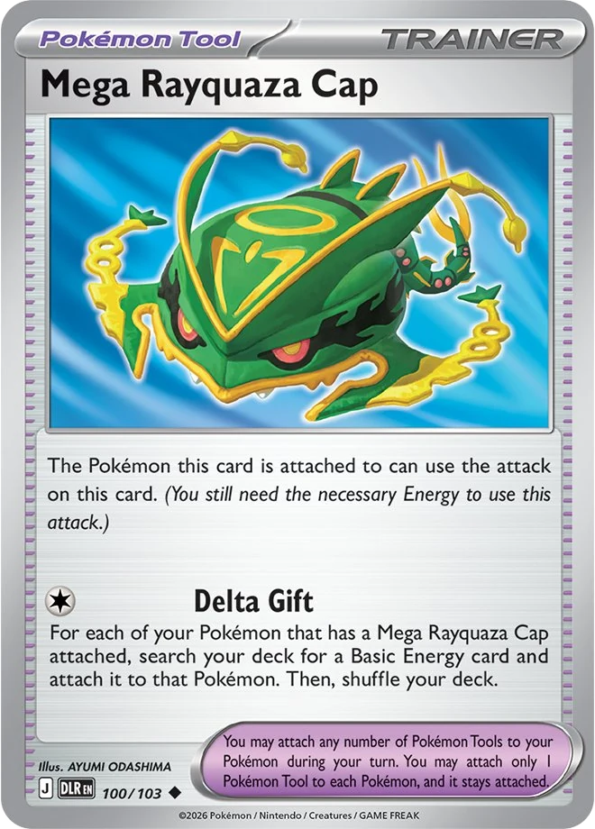 Immagine di riferimento in inglese — carta in vendita in italiano: Mega Rayquaza Cap — DLR 100/103 — Bill’s Archive Immagine principale del prodotto