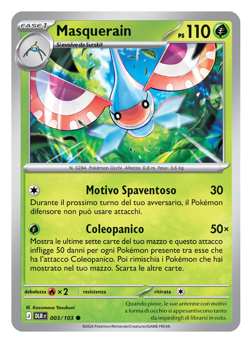 Masquerain - Dominio Delta (Common) [DLR-003] — immagine italiana DLR IT — anteprima Multiplayer / The Pokémon Company
