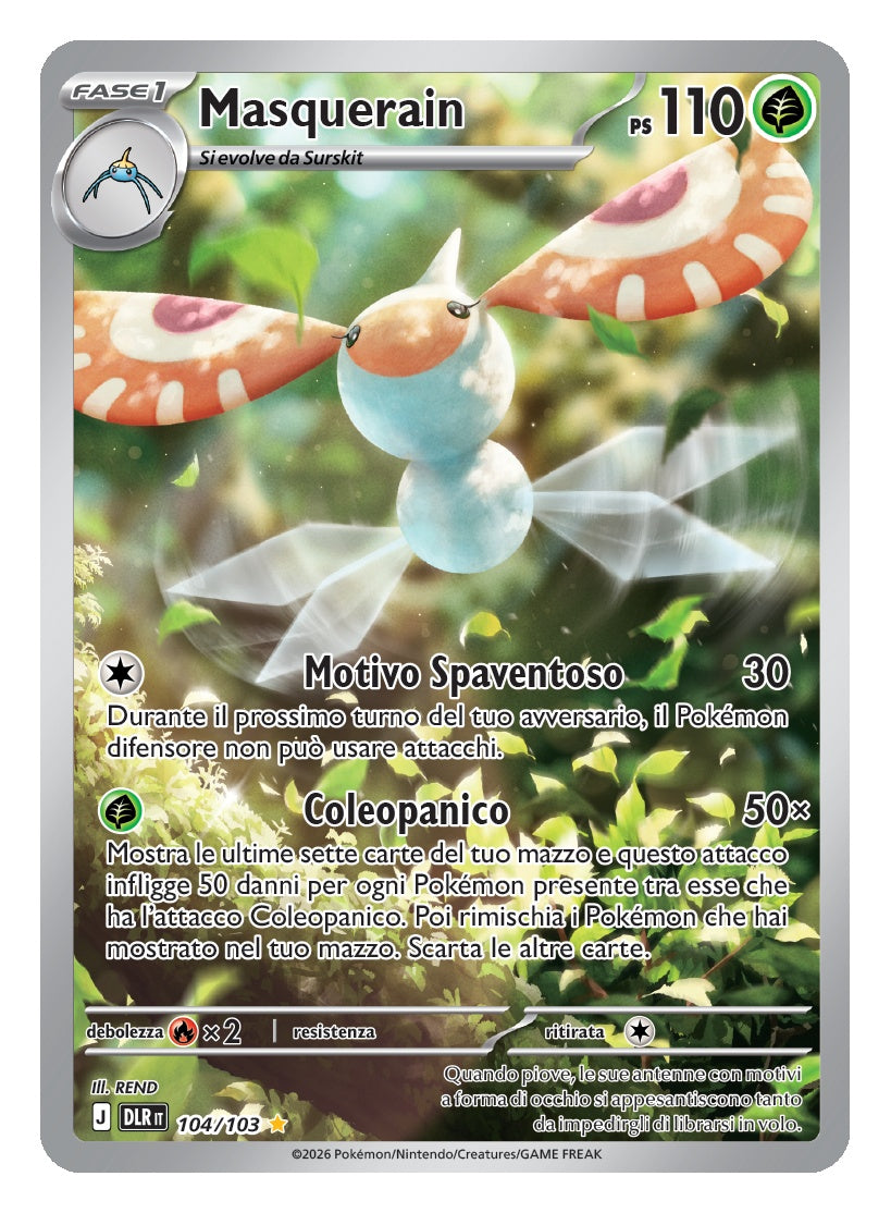 Masquerain - Dominio Delta (Illustration Rare) [DLR-104] — immagine italiana DLR IT — anteprima Multiplayer / The Pokémon Company