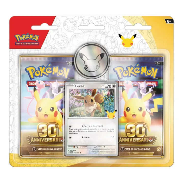 Pokémon GCC 30° Anniversario Blister 2 Buste Eevee ITA Immagine principale del prodotto