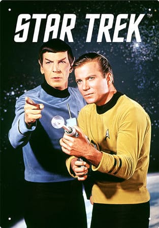 Star Trek Spock & Kirk Tin Sign