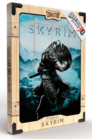 Skyrim Aereal Wooden Poster