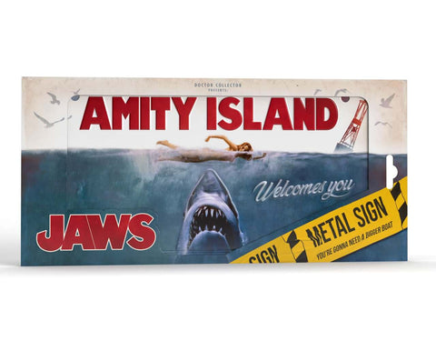 Jaws Metal Sign