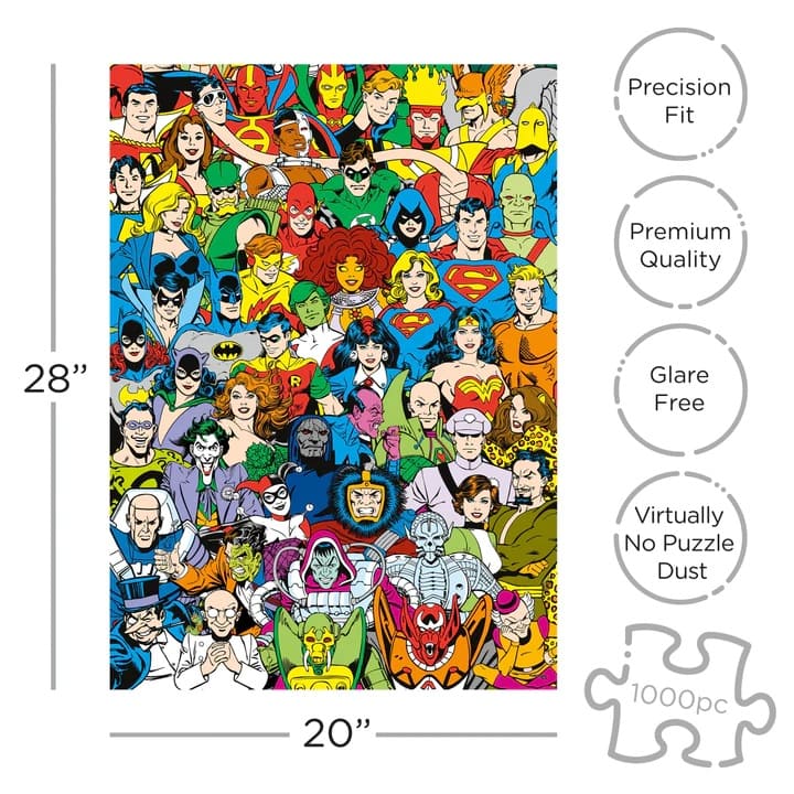 DC Retro Cast 1000 PCS PUZZLE