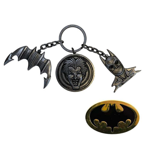 Batman 1989 Chs Keychain+Pin Set