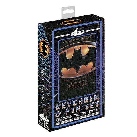 Batman 1989 Chs Keychain+Pin Set