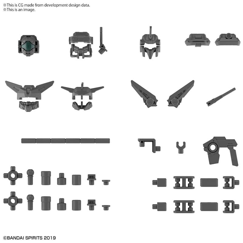 30MM Op Parts Set 6 Custom Heads A 1/144