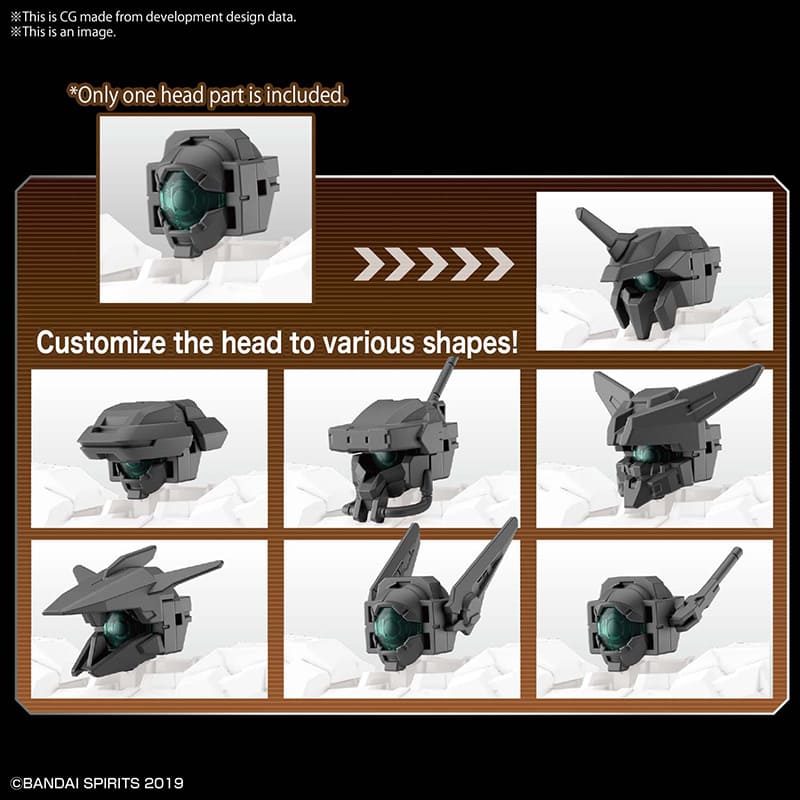 30MM Op Parts Set 6 Custom Heads A 1/144