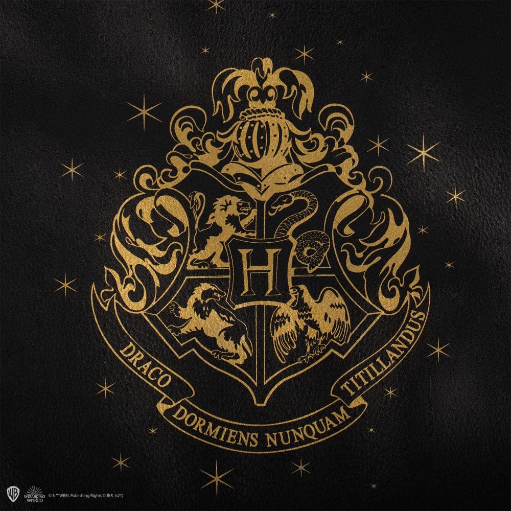 Hp Hogwarts Black Pu Leather Handbag
