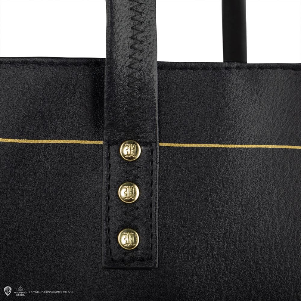 Hp Hogwarts Black Pu Leather Handbag
